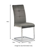 Fiona Grey Velvet Dining Chair from Roseland furniture