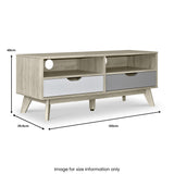 Franco Oak TV Stand dimensions