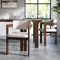 Mylor Oak Boucle Dining Chair from Roseland Furniture