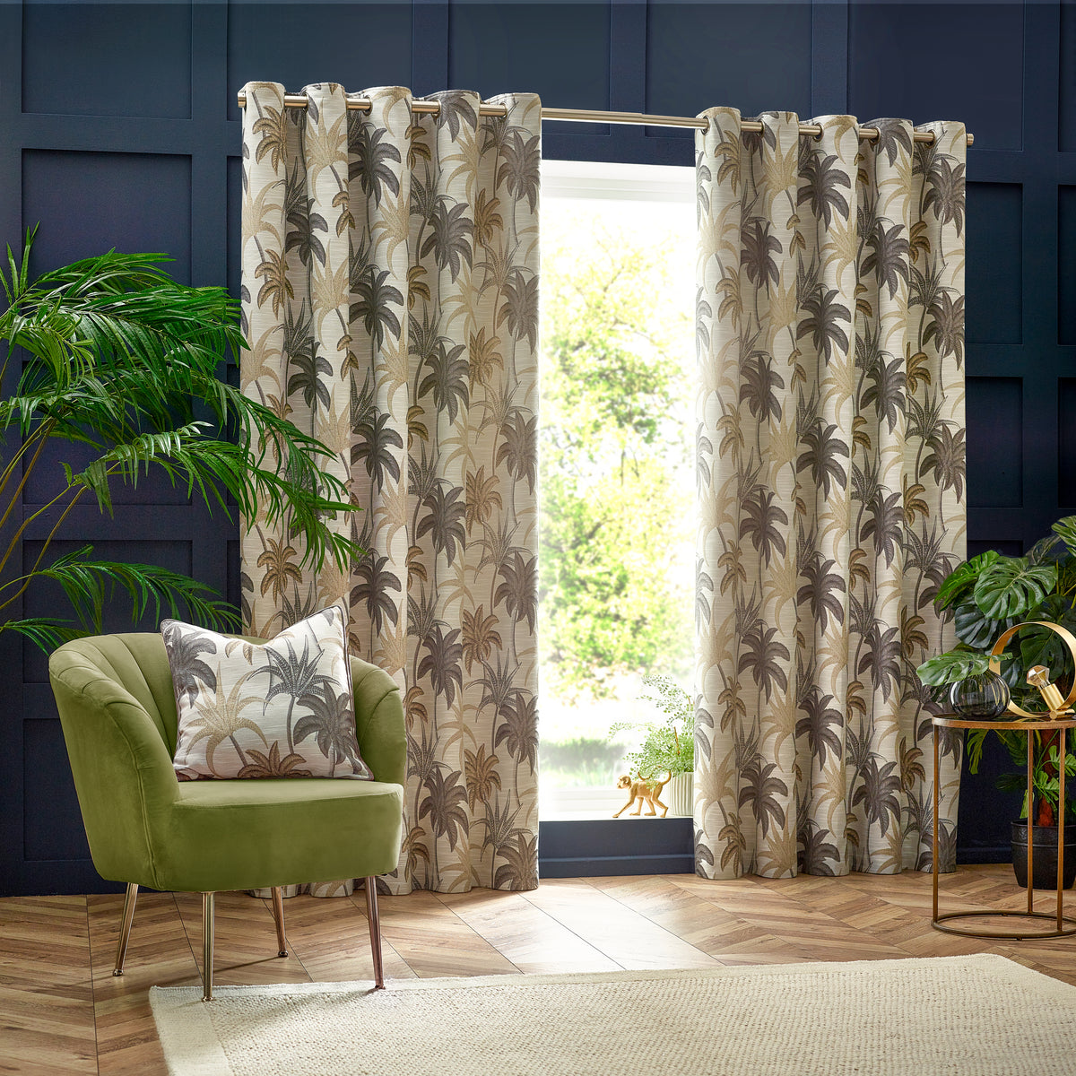 Galapagos 228X137 Eyelet Curtains Natural