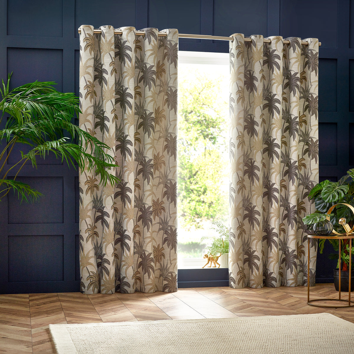 Galapagos 228X137 Eyelet Curtains Natural