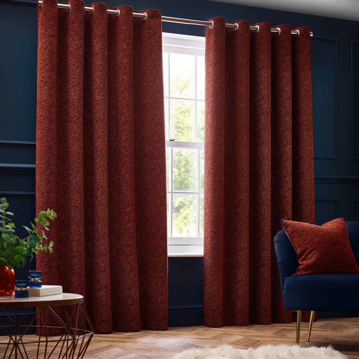 Galaxy 229X137 Eyelet Curtain Copper