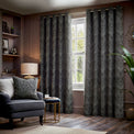 Gatsby 228X137 Eyelet Curtains Black