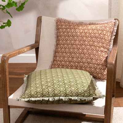 Georgi Geometric Fringed Cushion