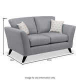 Geo 2 Seater Sofa in Charcoal by Roseland Furniture