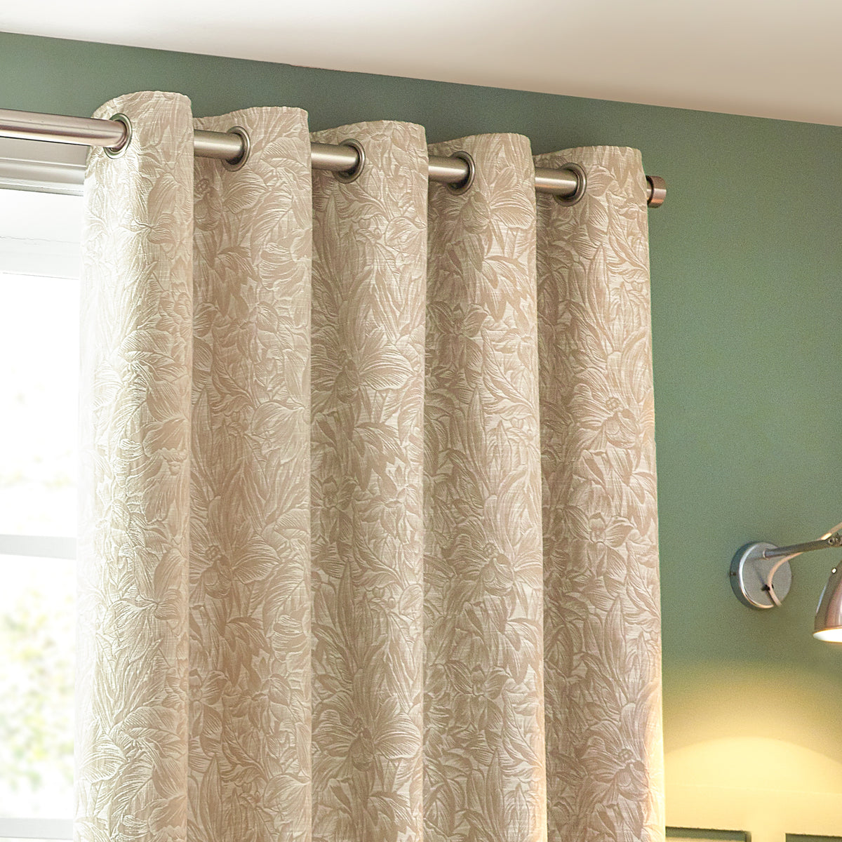 Grantley 228X137 Eyelet Curtains Natural