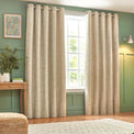 Grantley 228X137 Eyelet Curtains Natural