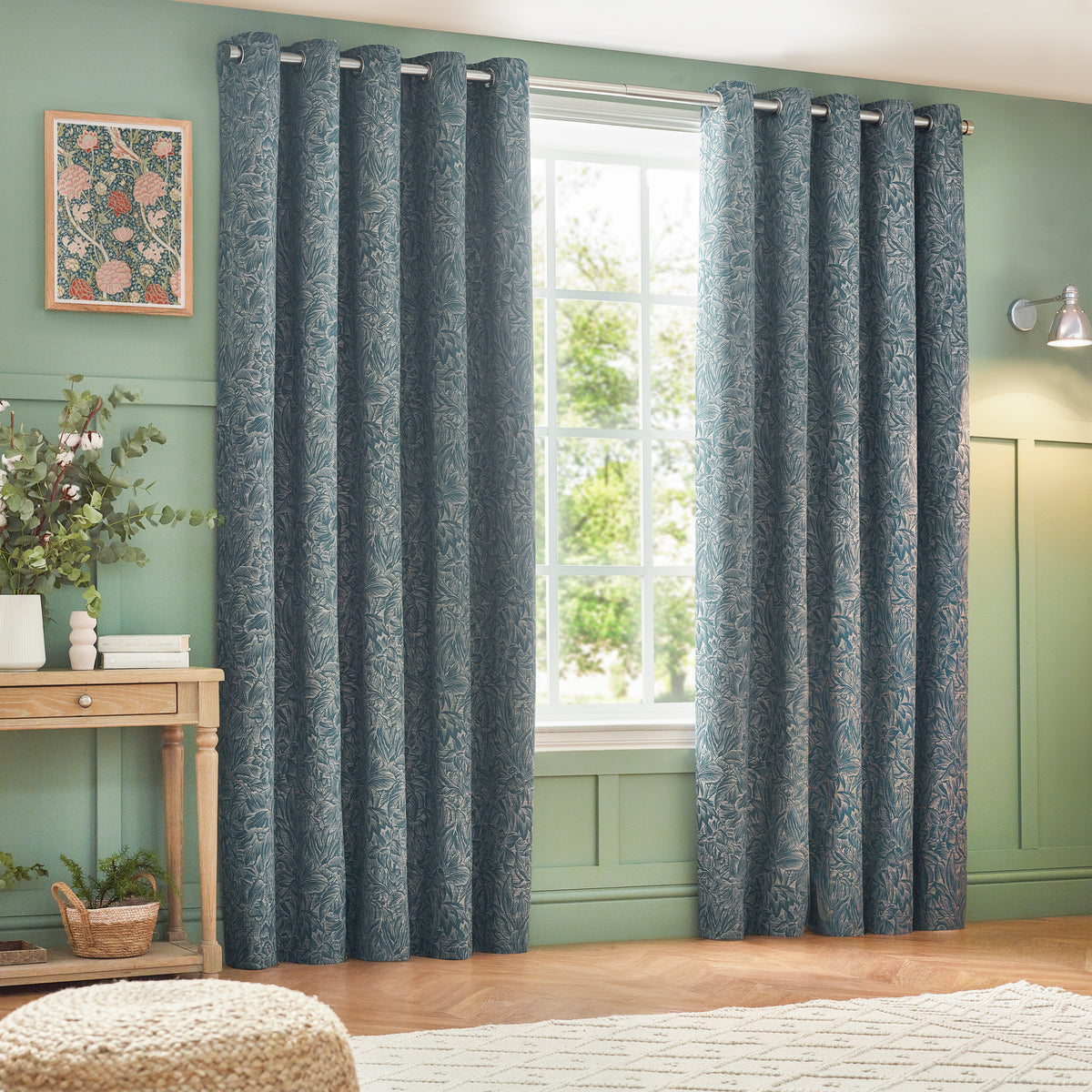 Grantley 228X137 Eyelet Curtains Wedgewood