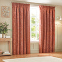 Grantley 117X137 Pencil Pleat Curtains Brick