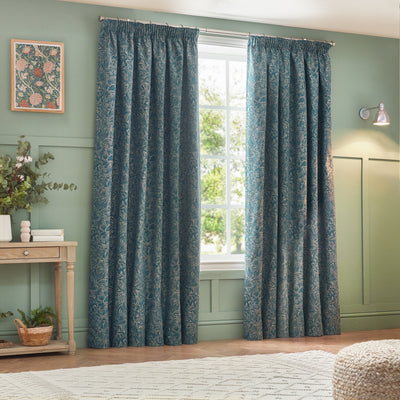 Grantley Jacquard Pencil Pleat Curtains