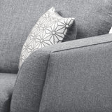 Geo 3 Seater Sofa in Charcoal by Roseland Furniture