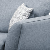 Geo 3 Seater Sofa in Denim by Roseland Furniture