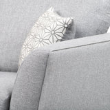 Geo 3 Seater Sofa in Silver by Roseland Furniture