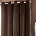 Heavy Chenille 229X137 Eyelet Curtain Brown