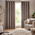 Heavy Chenille 229X137 Eyelet Curtain Greige