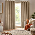 Heavy Chenille 229X137 Eyelet Curtain Natural