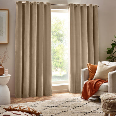 Heavy Chenille Eyelet Curtains