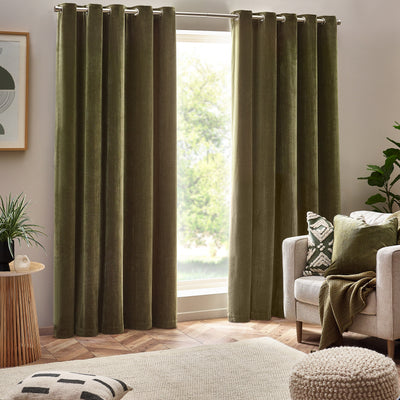 Heavy Chenille Eyelet Curtains