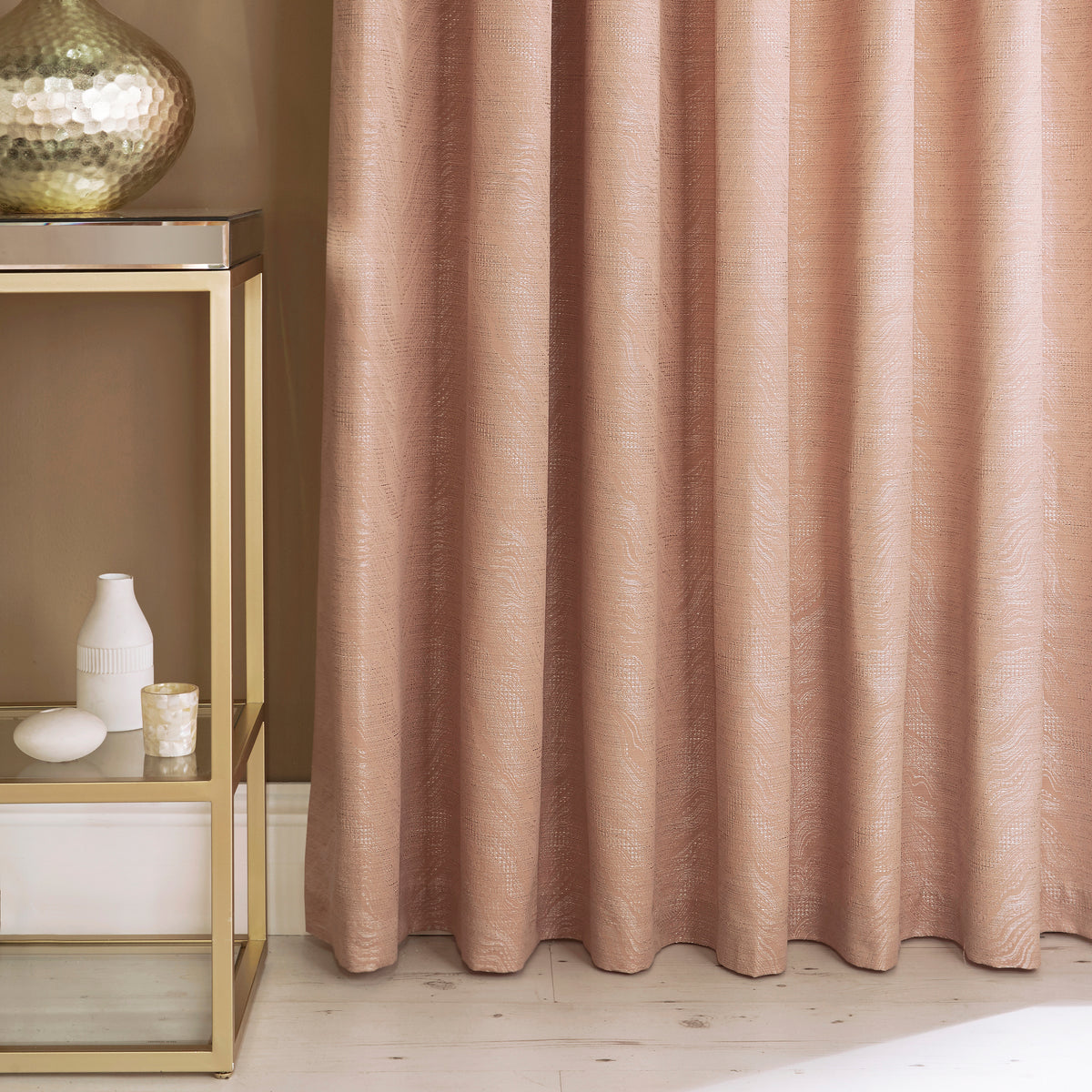 Himalaya 168X229 Eyelet Curtains Blush Pink