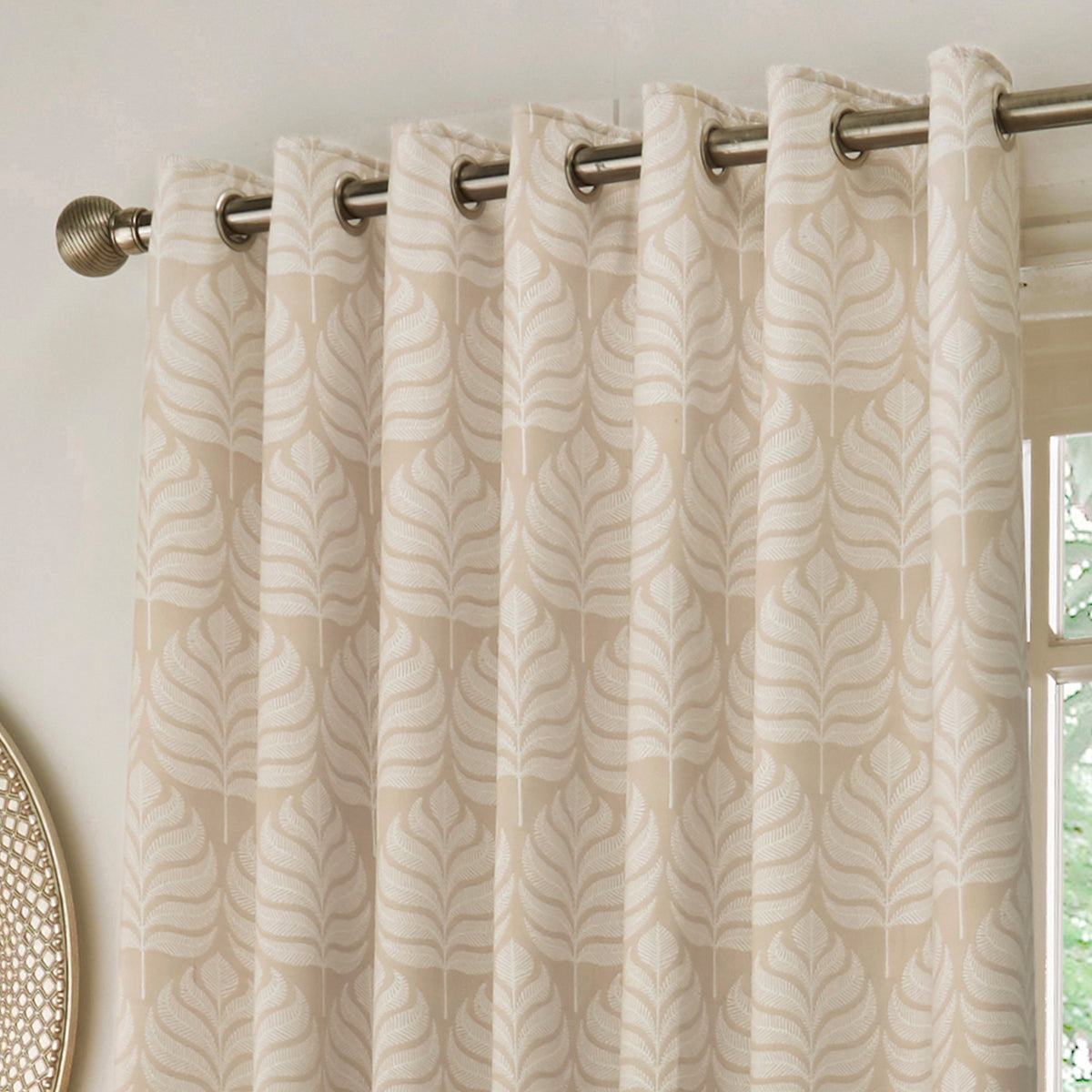 Horto 229X137 Eyelet Curtains Natural