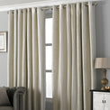 Hurlingham 168X137 Eyelet Curtains Champagne