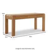 Harvey 110cm Dining Bench dimensions