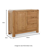 Harvey Oak Small Sideboard by Roseland Furniture