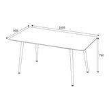 Hendra 160cm Dining Table dimensions