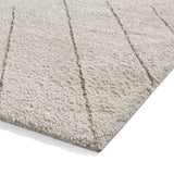 Silver Somerville Chevron Shaggy Berber Rug from Roseland Furniture