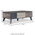 Kelso Grey & Oak Coffee Table dimensions