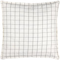 Linen Grid Check 50X50 Polyester Cushion Ecru