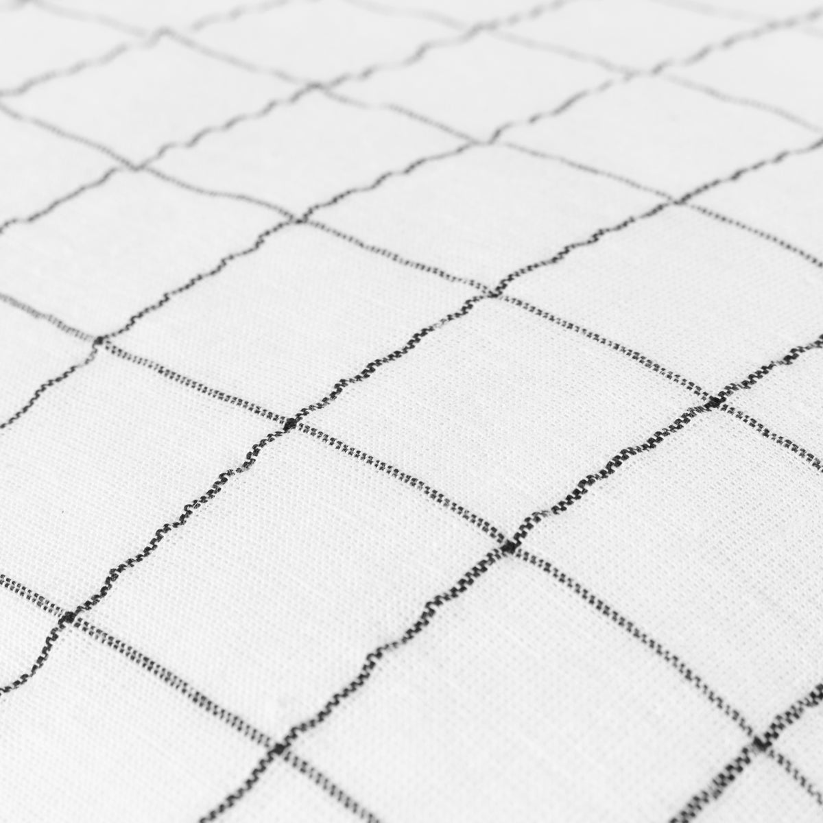 Linen Grid Check 50X50 Polyester Cushion Ecru