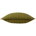 Linen Grid Check 50X50 Polyester Cushion Olive