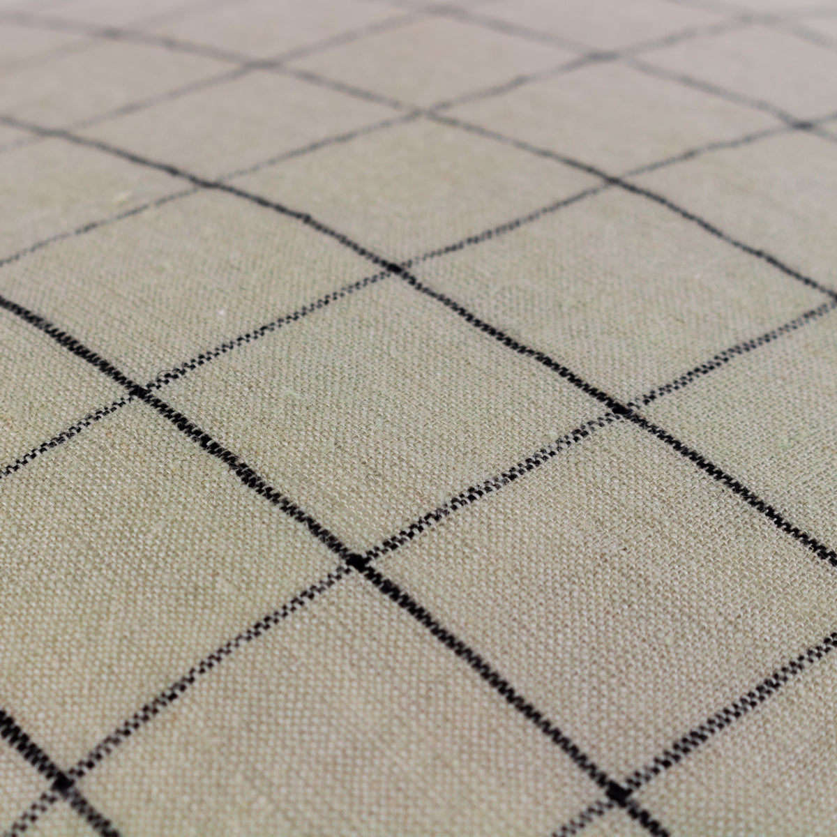 Linen Grid Check 50X50 Polyester Cushion Stone