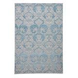 Blue Laurence Llewelyn-Bowen Ornate Metallic Rug from Roseland Furniture