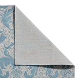 Blue Laurence Llewelyn-Bowen Ornate Metallic Rug from Roseland Furniture