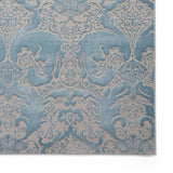 Blue Laurence Llewelyn-Bowen Ornate Metallic Rug from Roseland Furniture