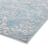 Blue Laurence Llewelyn-Bowen Ornate Metallic Rug from Roseland Furniture