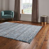 Midnight Laurence Llewelyn-Bowen Ornate Metallic Rug from Roseland Furniture