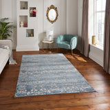 Midnight Laurence Llewelyn-Bowen Ornate Metallic Rug from Roseland Furniture