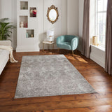 Slate Laurence Llewelyn-Bowen Ornate Metallic Rug from Roseland Furniture