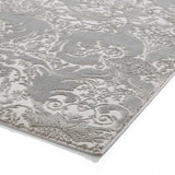 Slate Laurence Llewelyn-Bowen Ornate Metallic Rug from Roseland Furniture