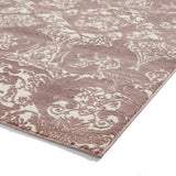 Wine Laurence Llewelyn-Bowen Ornate Metallic Rug from Roseland Furniture