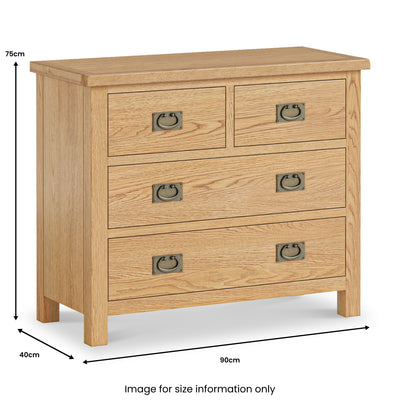 Lanner Oak 2 Over 2 Drawer Chest