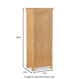 Lanner Oak Full Hanging Wardrobe by Roseland Furniture