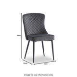 Lloyd Graphite Velvet Dining Chair From Roseland Furniture