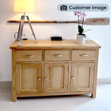 London Oak Large Sideboard by Roseland Furniture