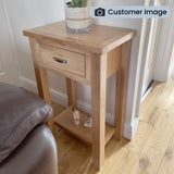 London Oak Telephone Table by Roseland Furniture