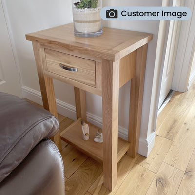 London Oak Telephone Table