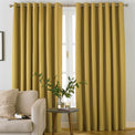 Moon 168X137 Eyelet Curtains Ochre